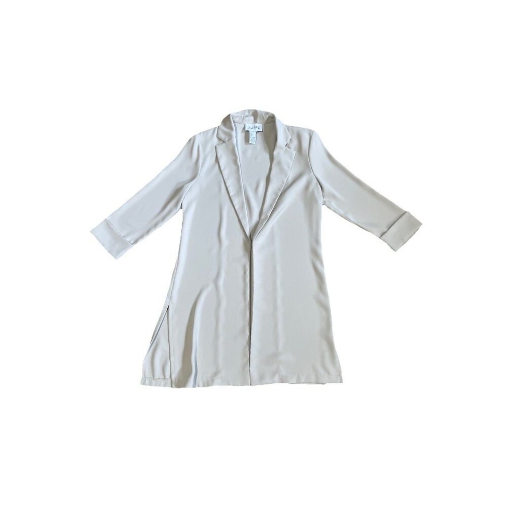 Joseph Ribkoff Blazer Women's Size 4 Off White Long Sleeve Slit Collar - Picture 1 of 4